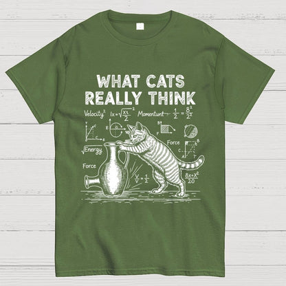 Funny Cat Physics  What Cats Really Think Geek T-Shirt