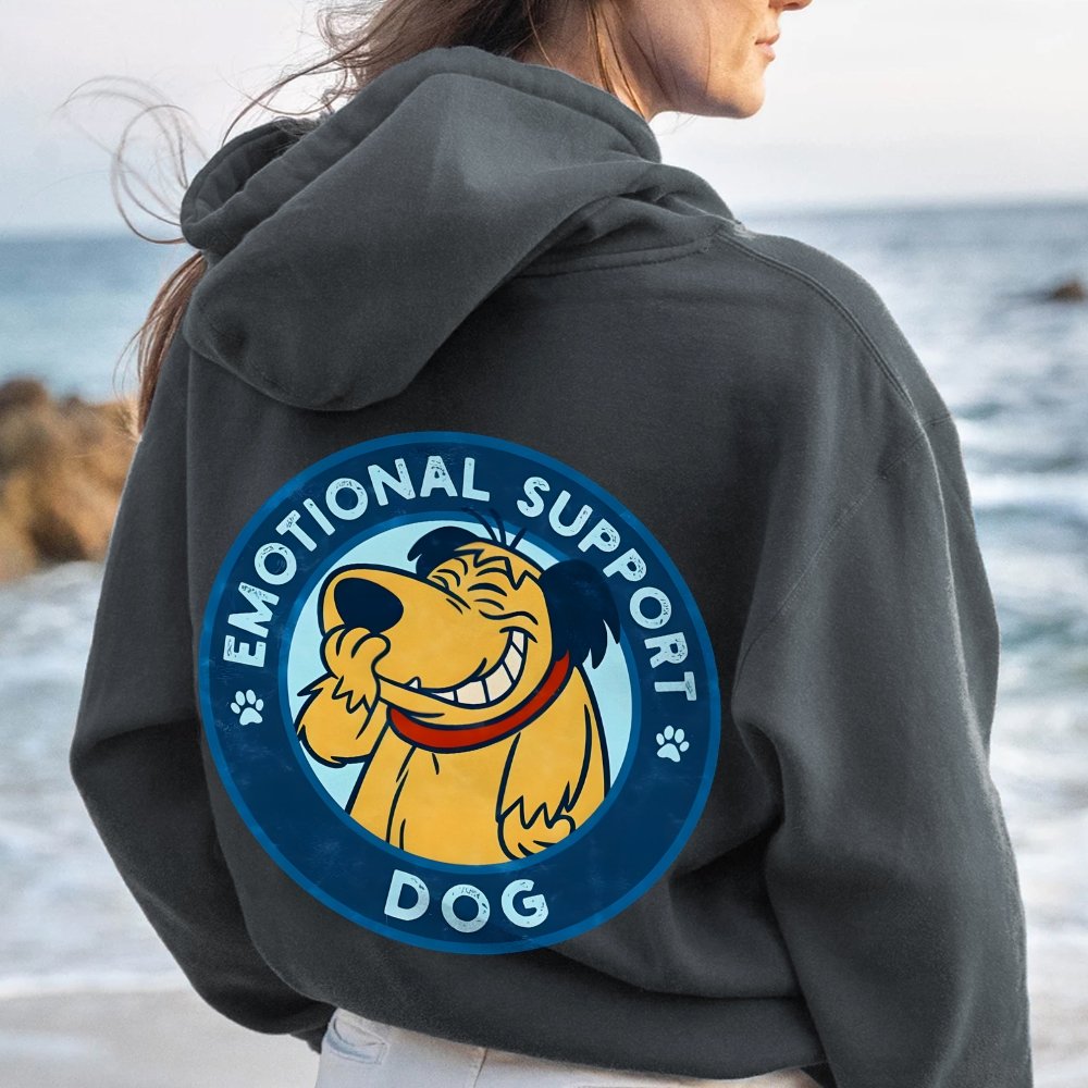 Dog Support Or Not? Printed Back Unisex Cotton Hoodie