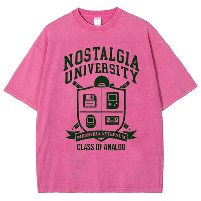 Nostalgia University Vintage Distressed T-shirt