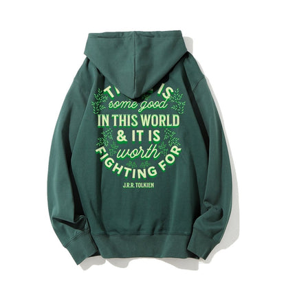 There is Some Good in This World Printed Back Unisex Cotton Hoodie