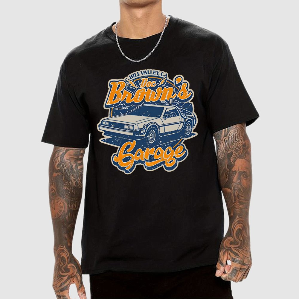 Doc Brown's Garage Geek T-Shirt