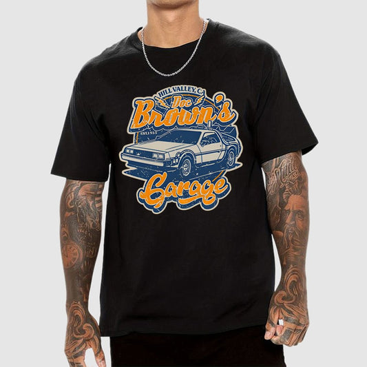 Doc Brown's Garage Geek T-Shirt