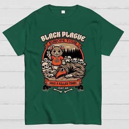 Black Plague Vacation Rat Geek T-Shirt