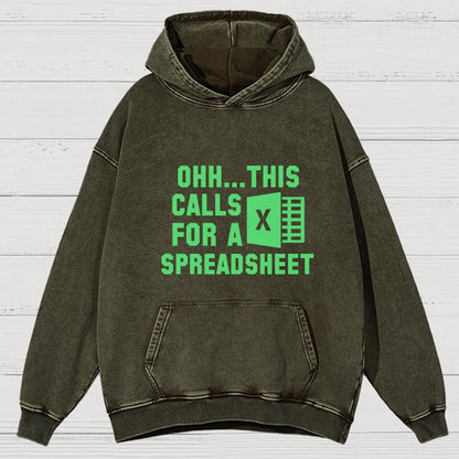 Ohh...This Calls for a Spreadsheet Vintage Distressed Hoodie
