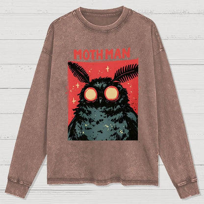 Cryptid Mothman Washed Long Sleeve Tee