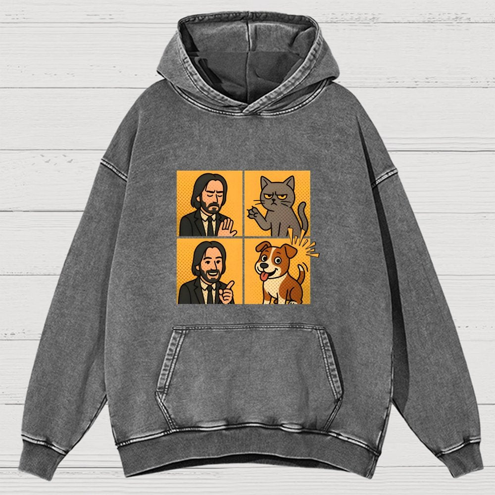 Dog Vintage Distressed Hoodie