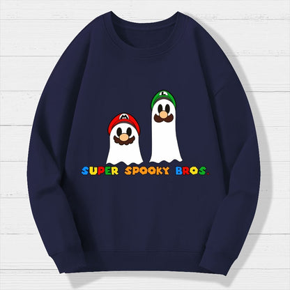 Retro Gamer Brother Ghosts Geek Cotton Sweatshirt