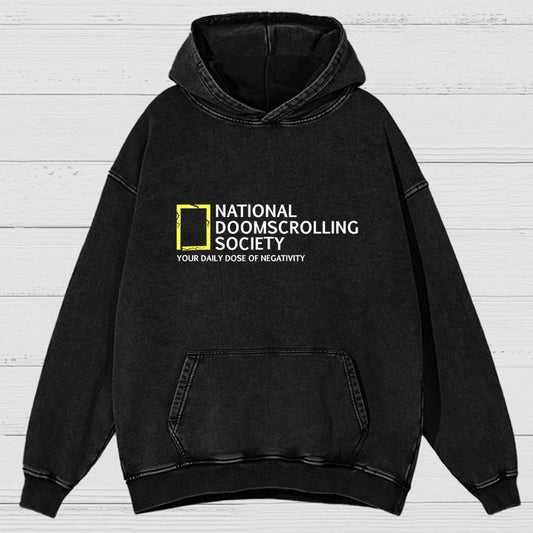 National Doomscrolling Society Vintage Distressed Hoodie