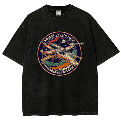 Squadron Patch Vintage Distressed T-shirt