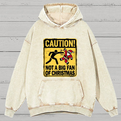 Christmas Caution Vintage Distressed Hoodie