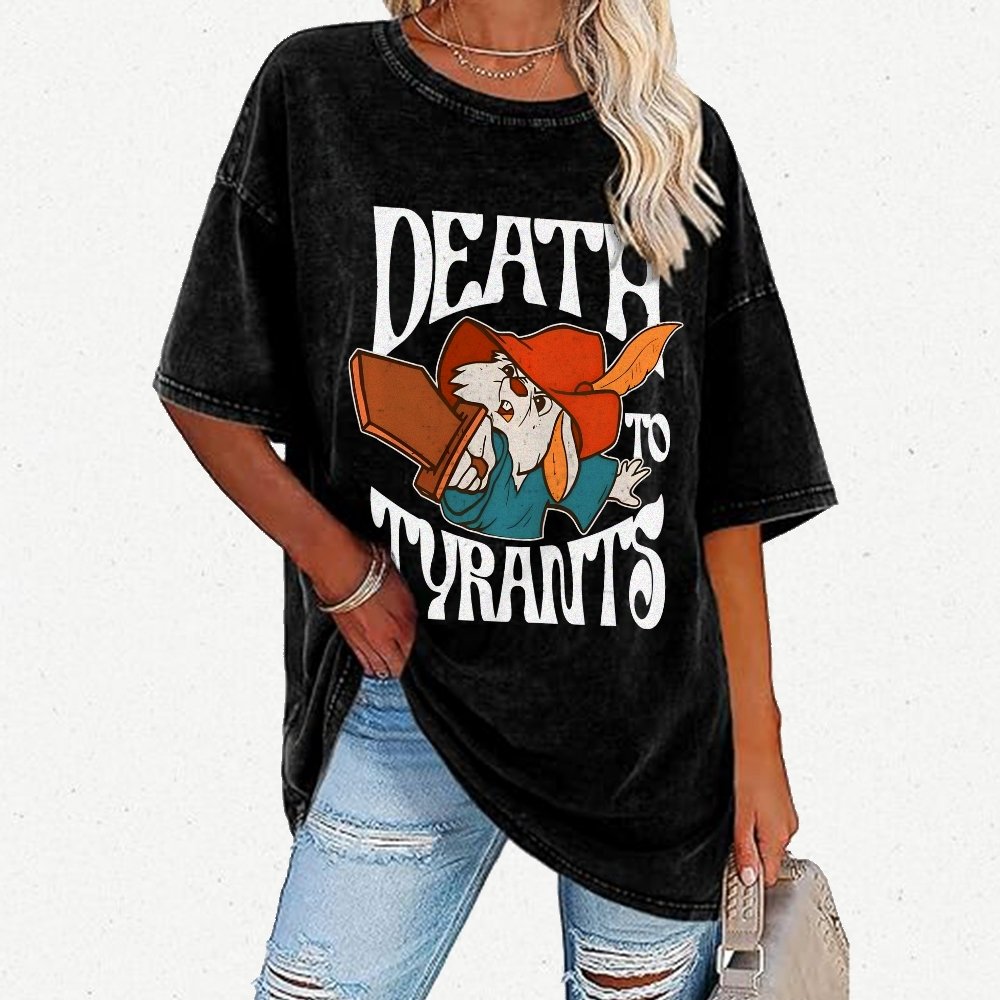Skippy Rabbit Death To Tyrants Vintage Distressed T-shirt