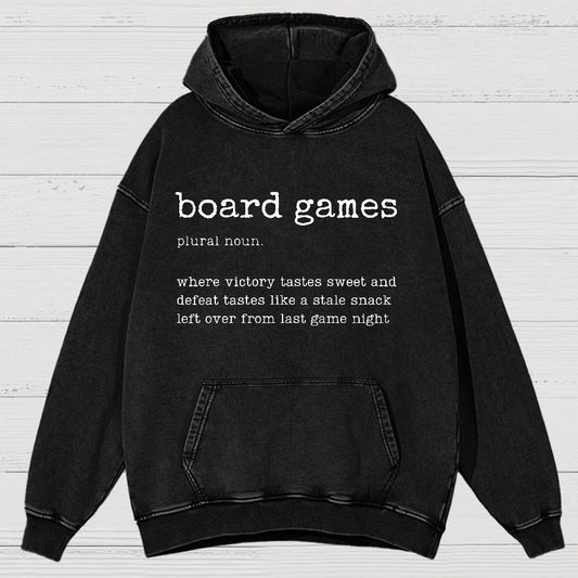 Board Games Definition Vintage Distressed Hoodie