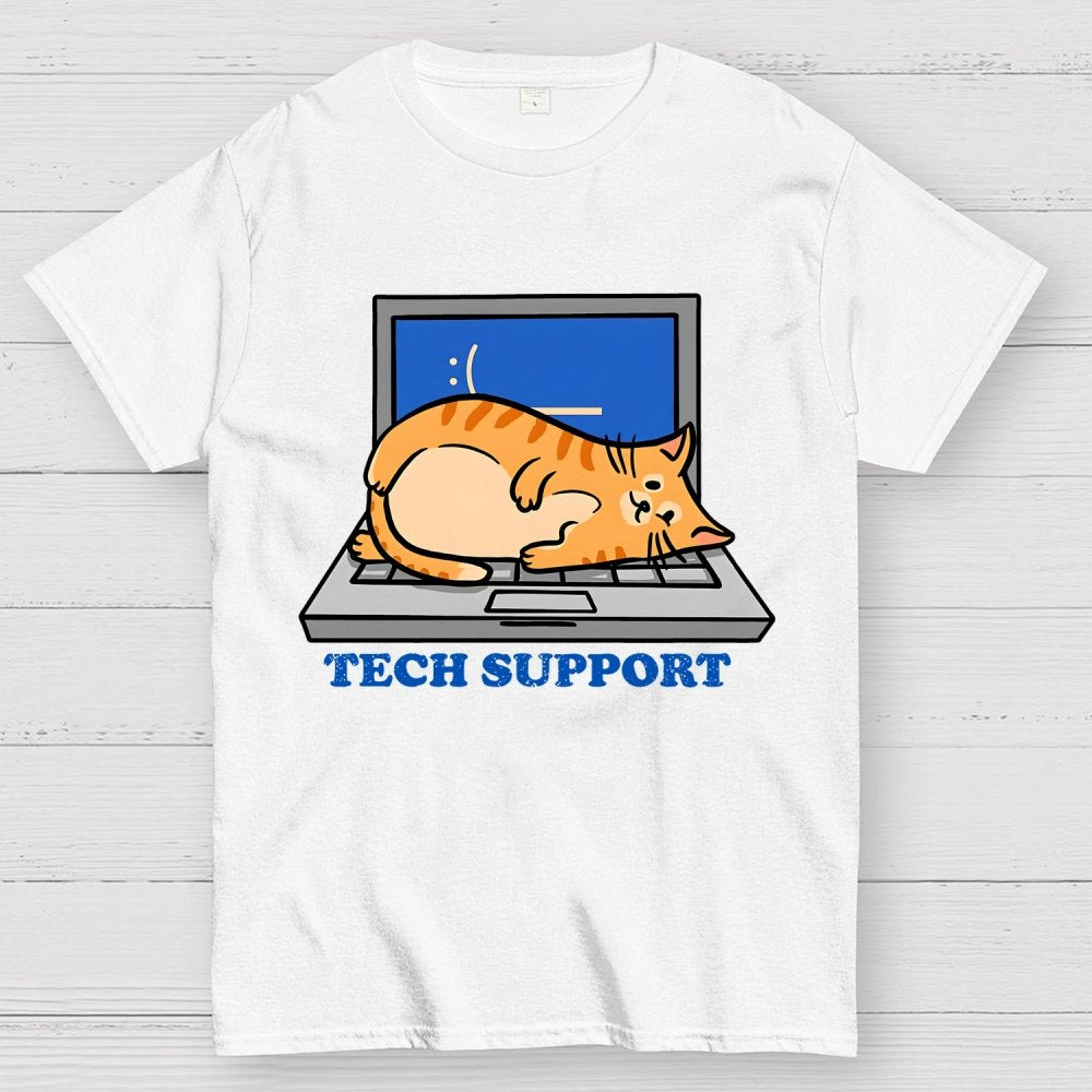 Cat Tech Support Geek T-Shirt