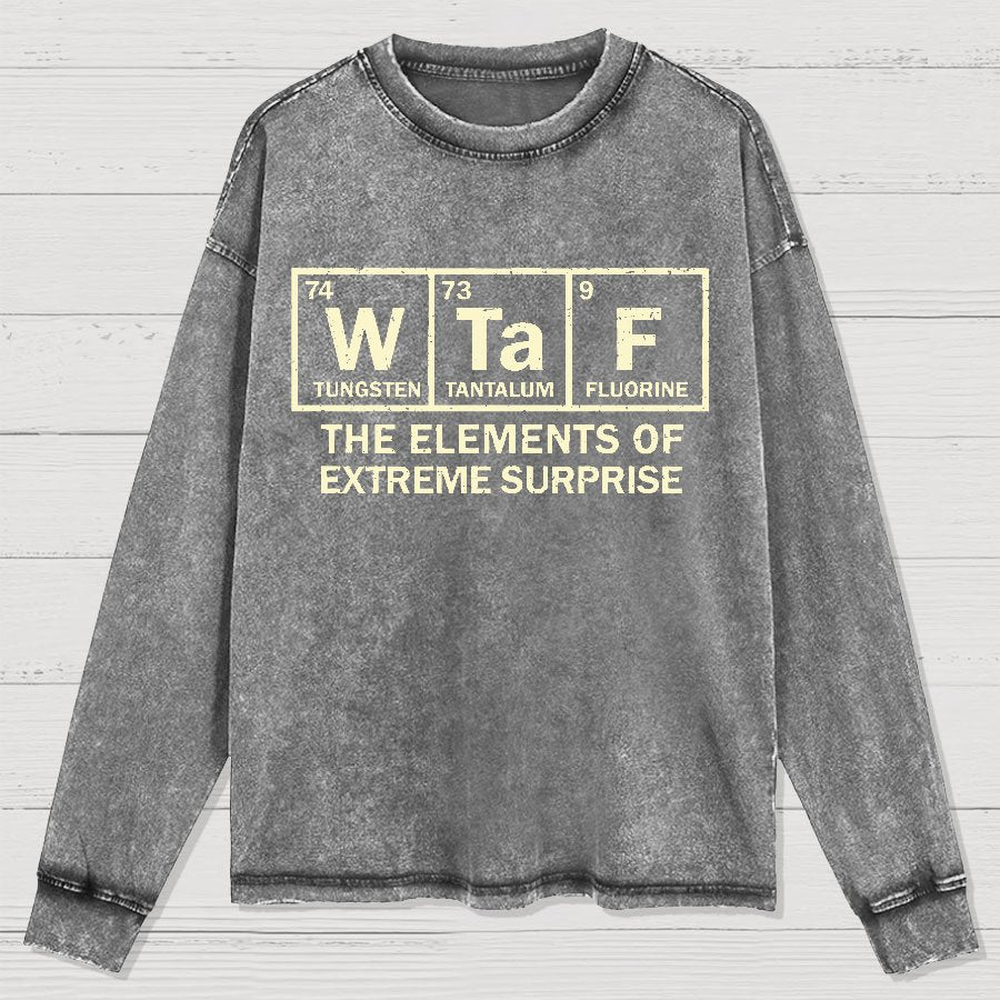 The Extreme Element of Surprise Geeky Washed Long Sleeve Tee