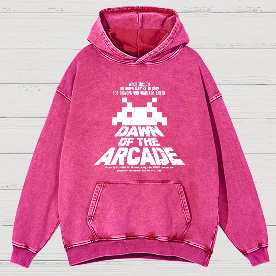 Dawn Of The Arcade Vintage Distressed Hoodie