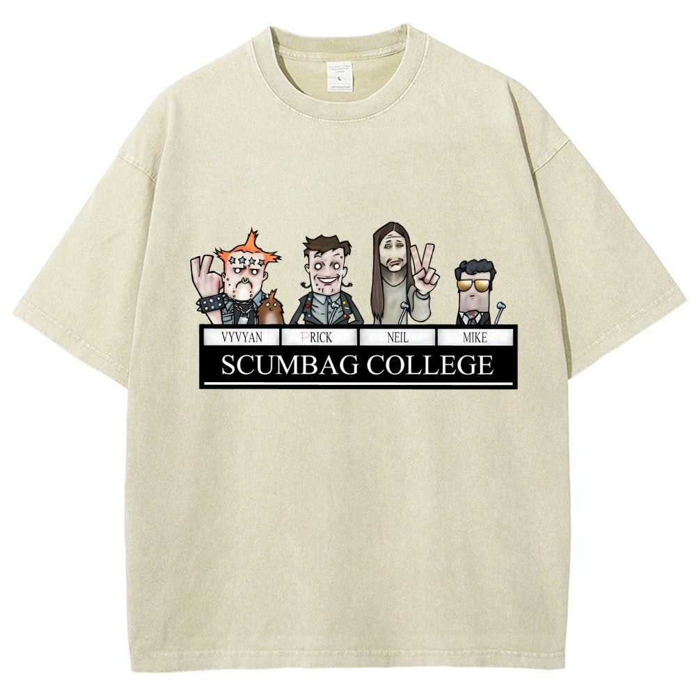 Cool Crew Scumbag College by HappyToast Vintage Distressed T-shirt