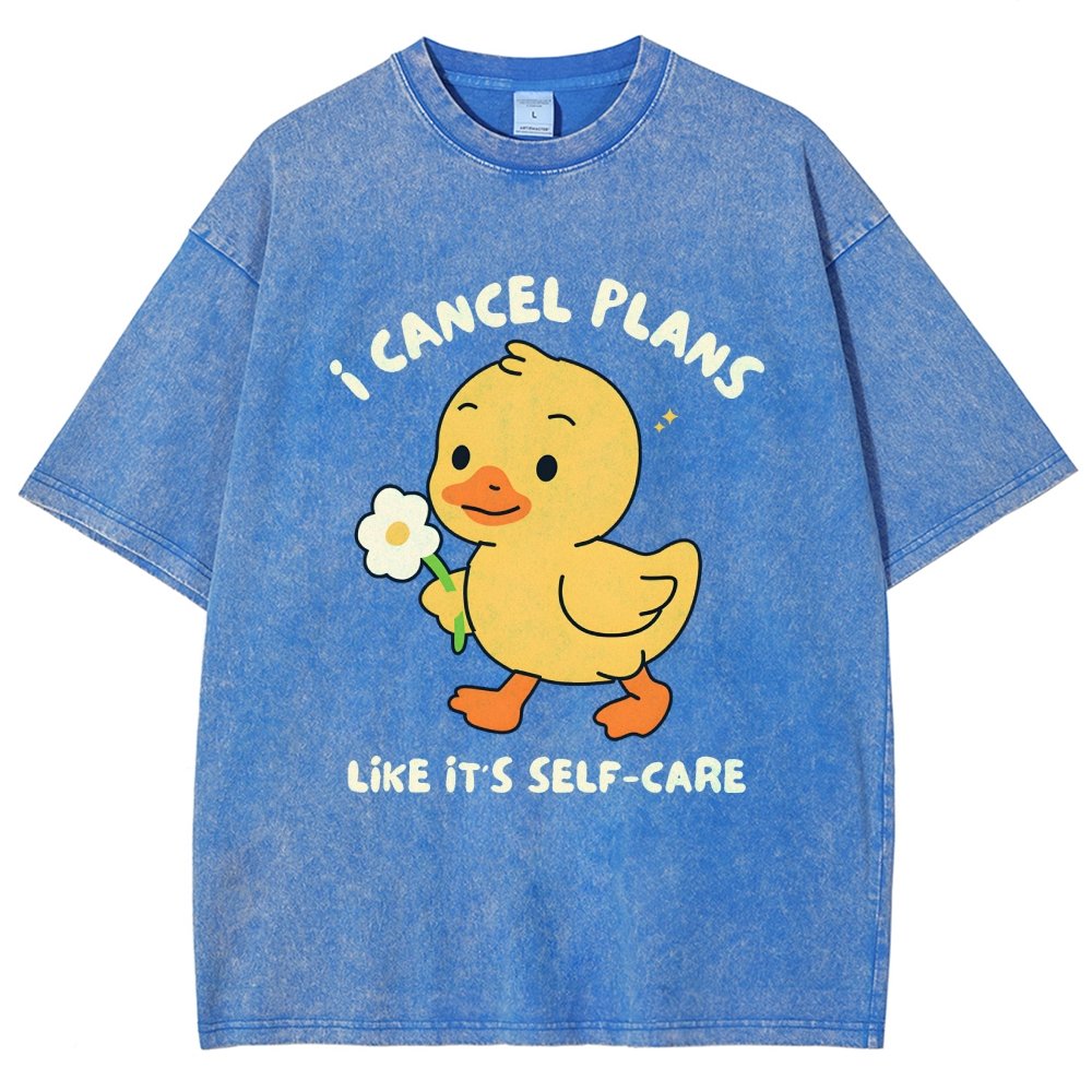 I Cancel Plans Vintage Distressed T-shirt