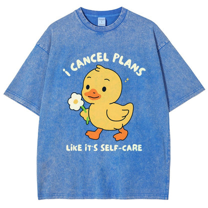 I Cancel Plans Vintage Distressed T-shirt