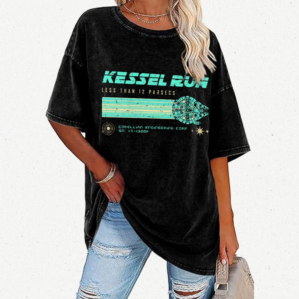 Retro Vintage Parsecs Vintage Distressed T-shirt