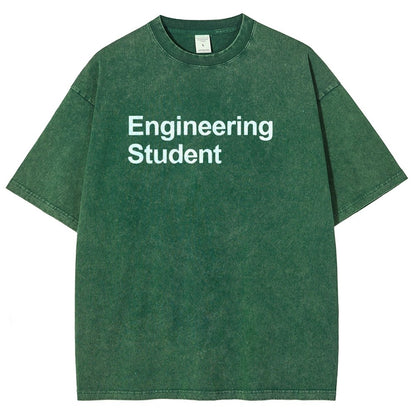 Engineering Student Unisex Fit Washed T-Shirt