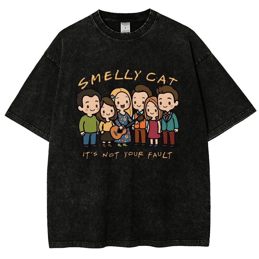 Stinky Feline Vintage Distressed T-shirt