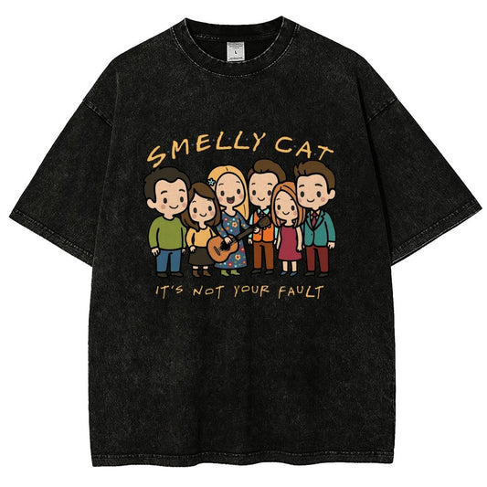 Stinky Feline Vintage Distressed T-shirt