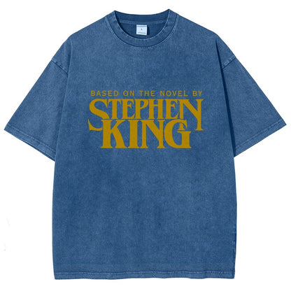 Based On A Novel By Horror Writer Vintage Distressed T-shirt