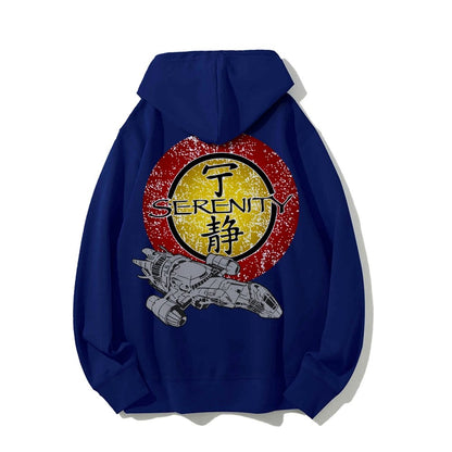 Firefly Mysterious Spacecraft Printed Back Cotton Hoodie