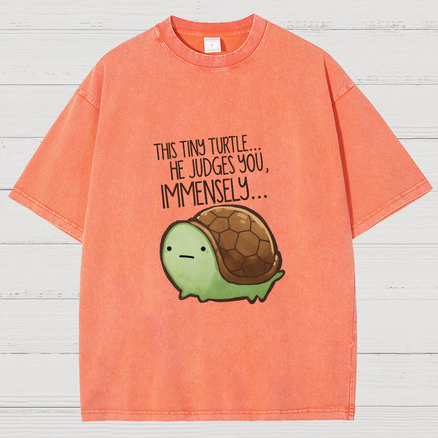This turtle.. he judges you. Essential Vintage Distressed T-shirt