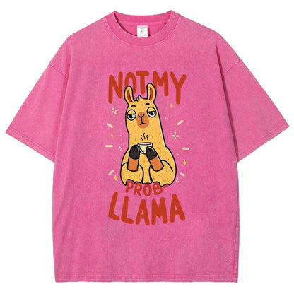 Not My Prob-Llama Vintage Distressed T-shirt