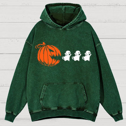 Funny Halloween Ghost Vintage Distressed Hoodie