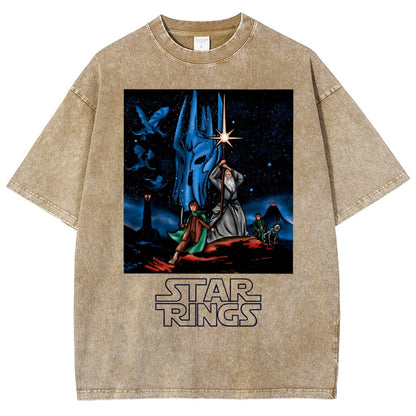 Star Rings Vintage Distressed T-shirt
