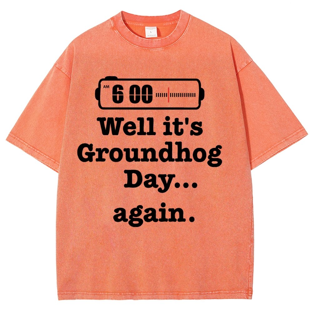 Well It's Groundhog Day Again Vintage Distressed T-shirt