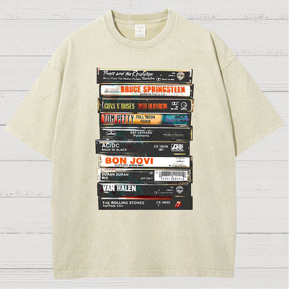 Vintage Rock Cassettes Vintage Distressed T-shirt