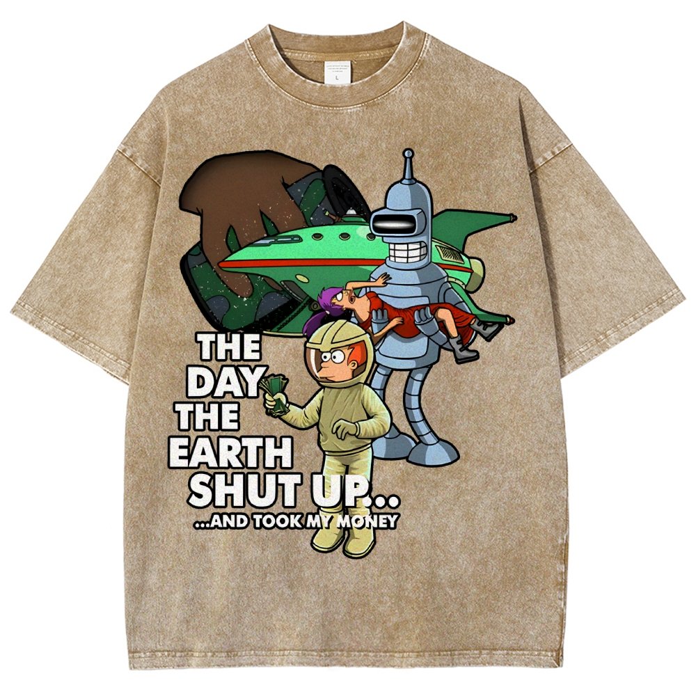 The day the earth shut up... Vintage Distressed T-shirt
