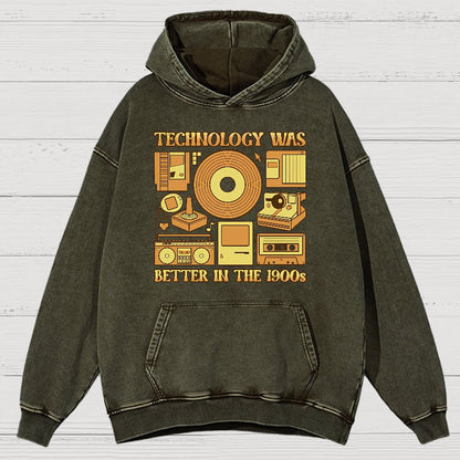 Technology Was Better In The 1900s Vintage Distressed Hoodie
