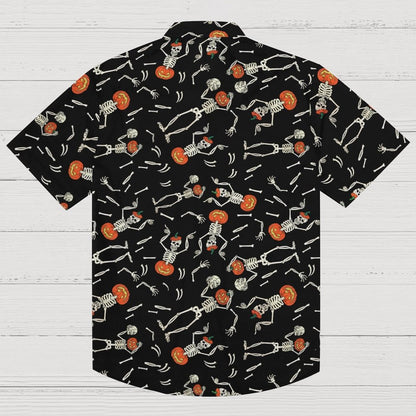 Pumpkin Skull Halloween Geeky Shirt