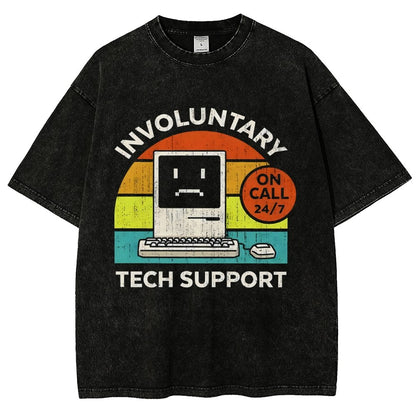 Involuntary Tech Support On Call All the time Vintage Distressed T-shirt