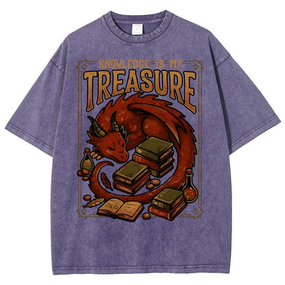 Knowledge Is My Treasure Vintage Distressed T-shirt