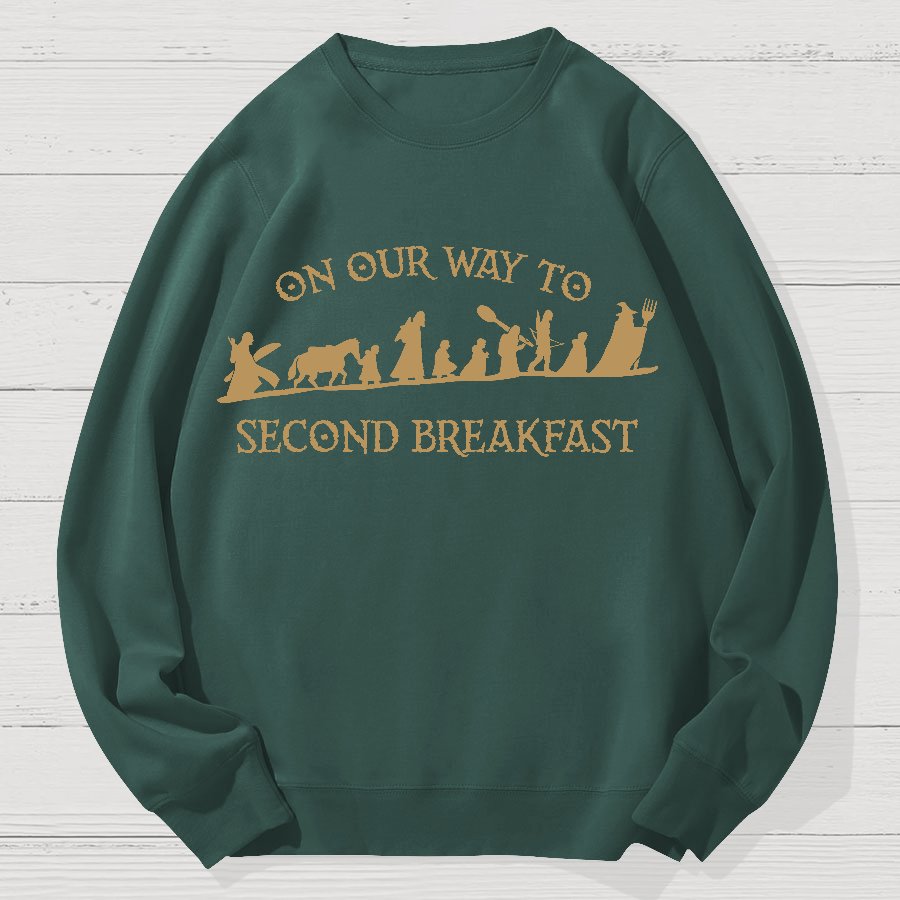On Our Way to Second Meal Geek Cotton Sweatshirt