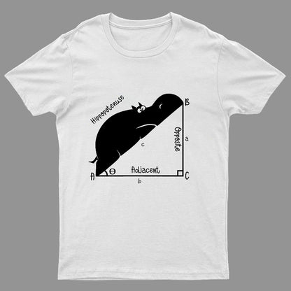 Funny Hippopotenuse Math Geeky T-Shirt