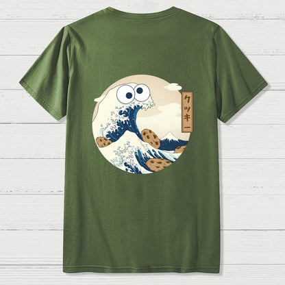 Cookiegawa Wave Nerdy Front And Back Printing Geek T-Shirt