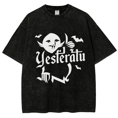 Mysterious Creature Vintage Distressed T-shirt
