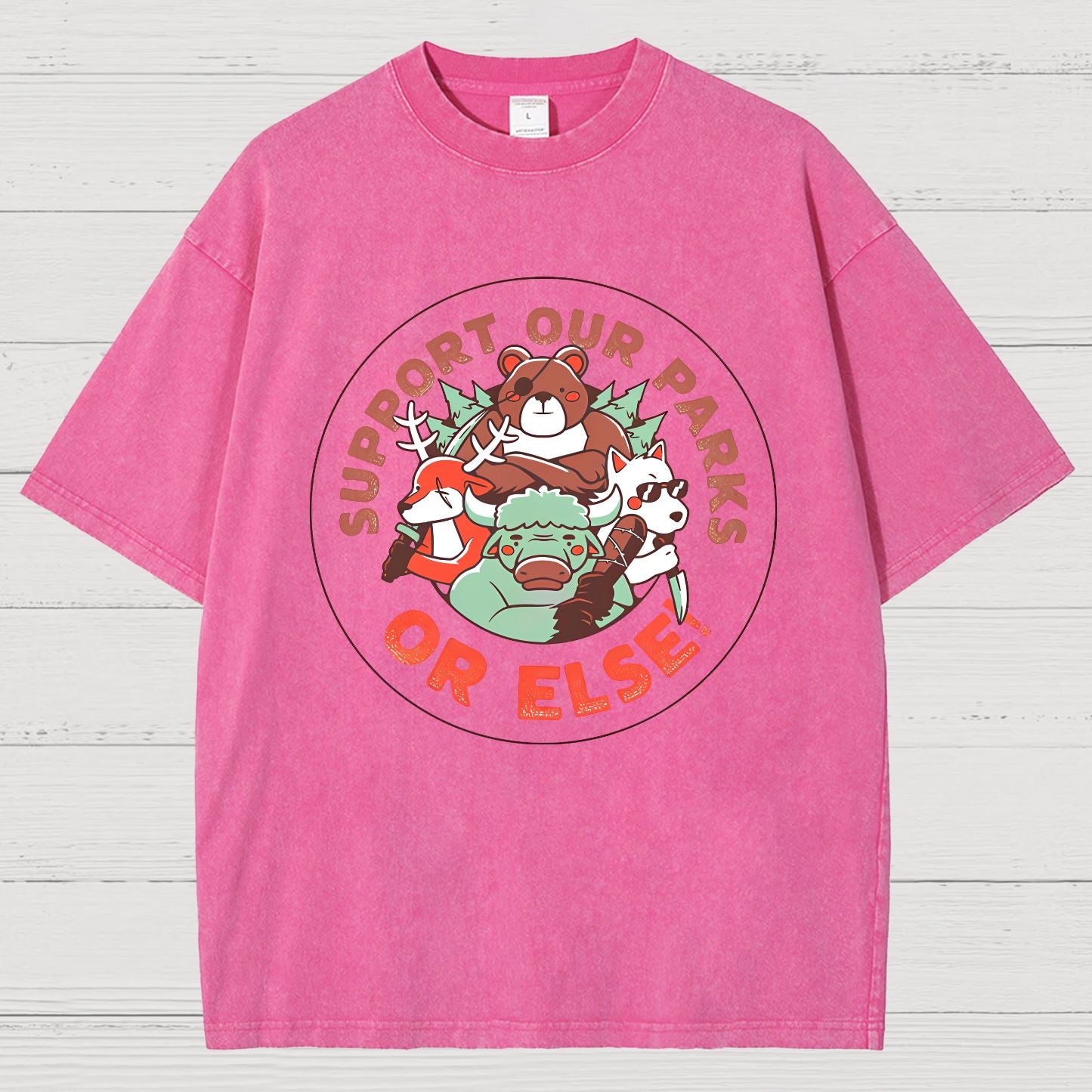 Support our Parks OR ELSE.Vintage Distressed T-shirt