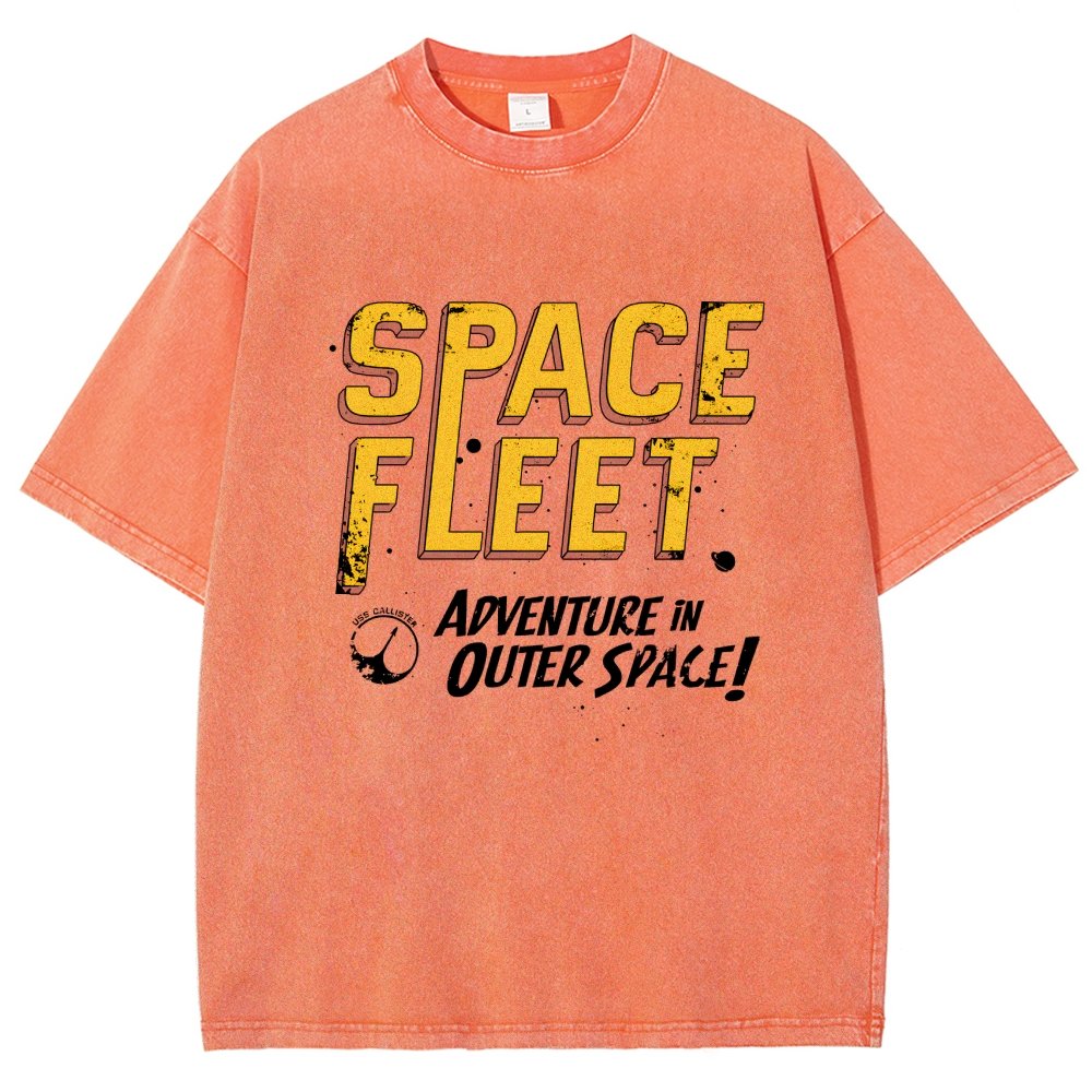 Space Fleet Vintage Distressed T-shirt