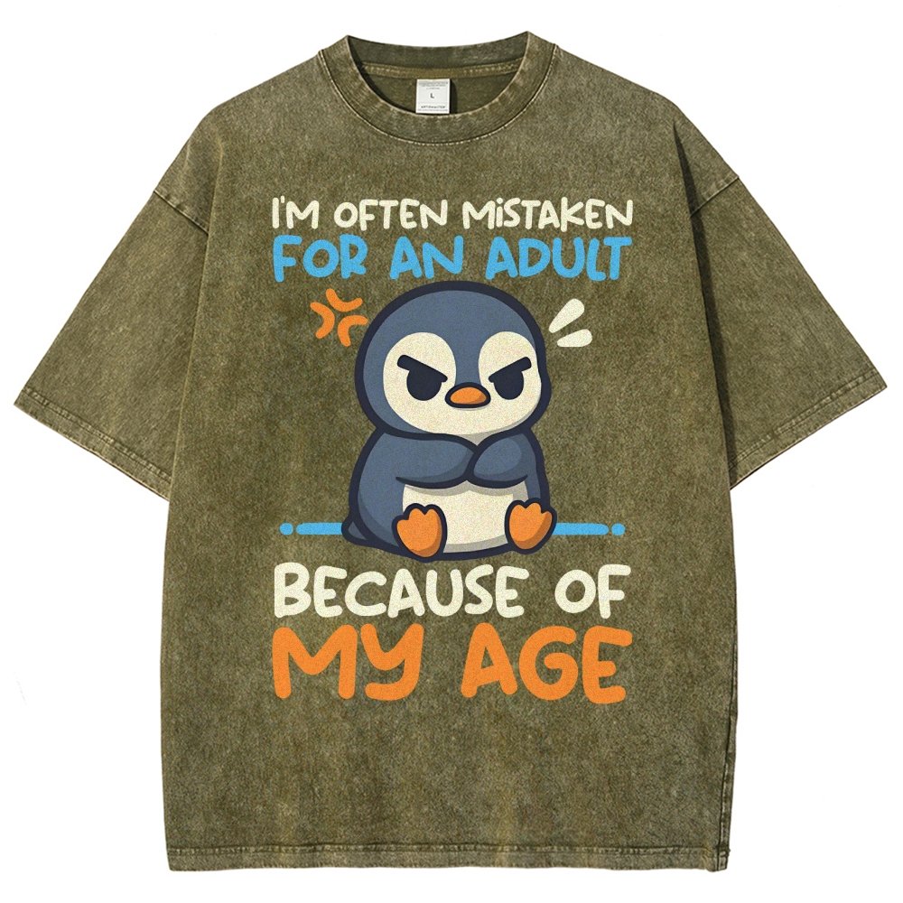 Penguin Often Mistaken For An Adult Vintage Distressed T-shirt