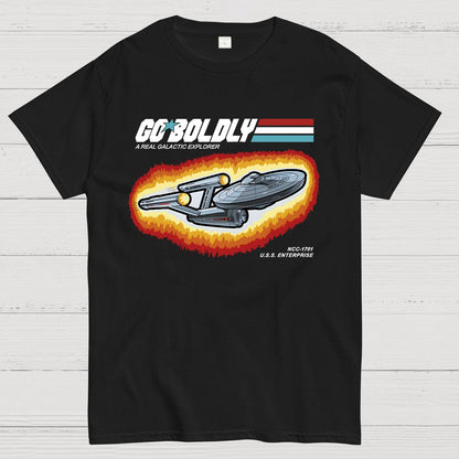 Go Boldly - A Real Cosmic Explorer Geek T-Shirt