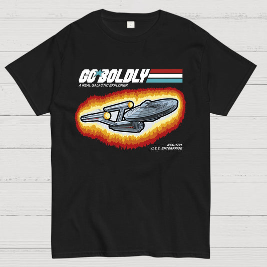 Go Boldly - A Real Cosmic Explorer Geek T-Shirt