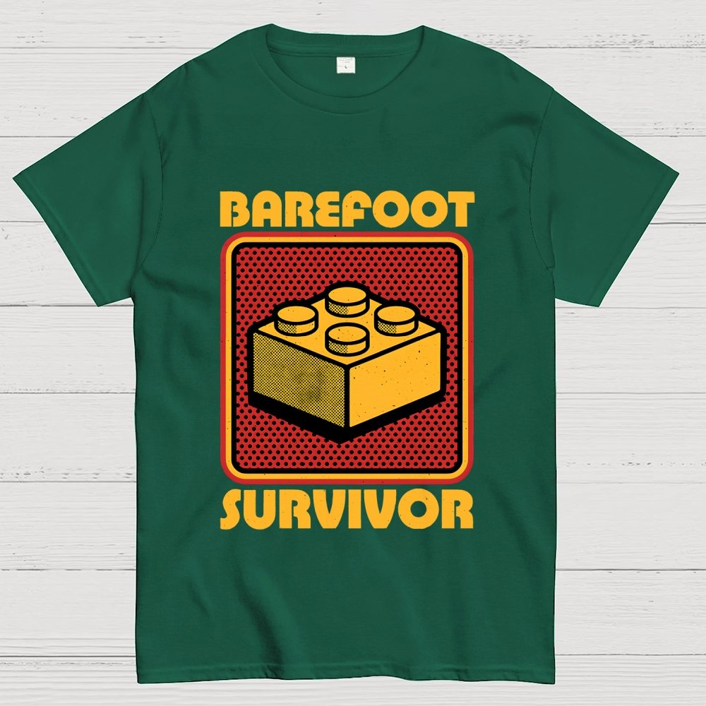 Foot Brick Survivor Geek T-Shirt