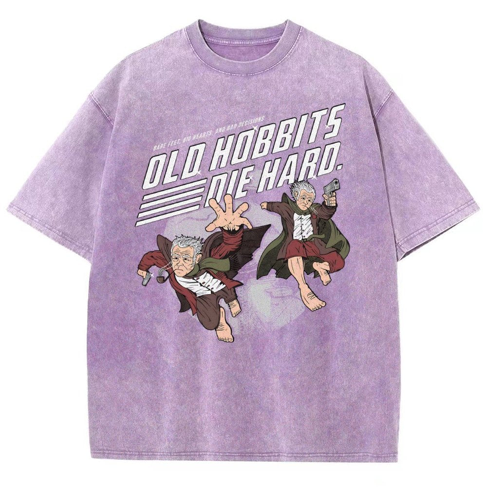 Old Adventurers Die Hard Vintage Distressed T-shirt
